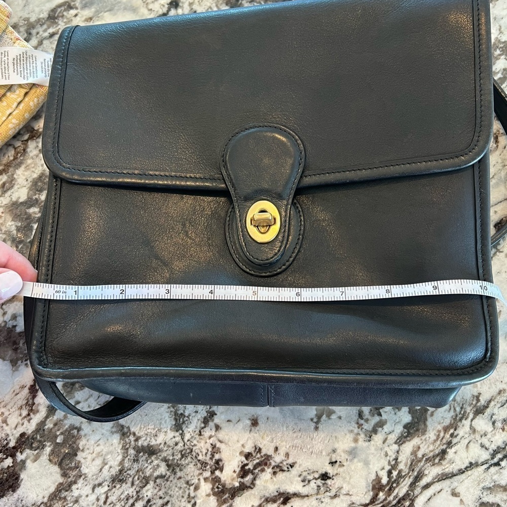 Vintage Coach Legacy 1998 Willis Black Leather Satchel Crossbody Bag Purse #9927 - Picture 14 of 15